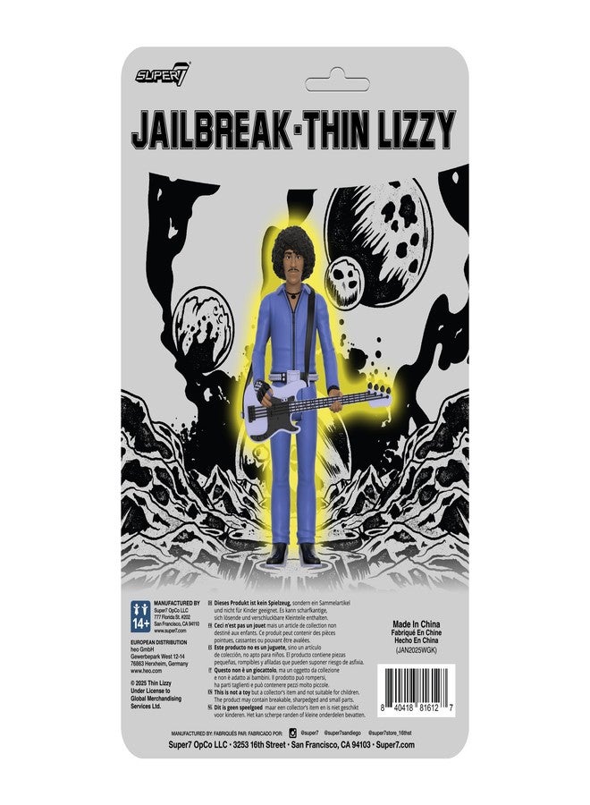 Super7 Reaction Figure Thin Lizzy Phil Lynott (Jailbreak) - 3.75" Thin Lizzy Action Figure with Accessory - Classic Rock Collectibles and Retro Toys - Image 4